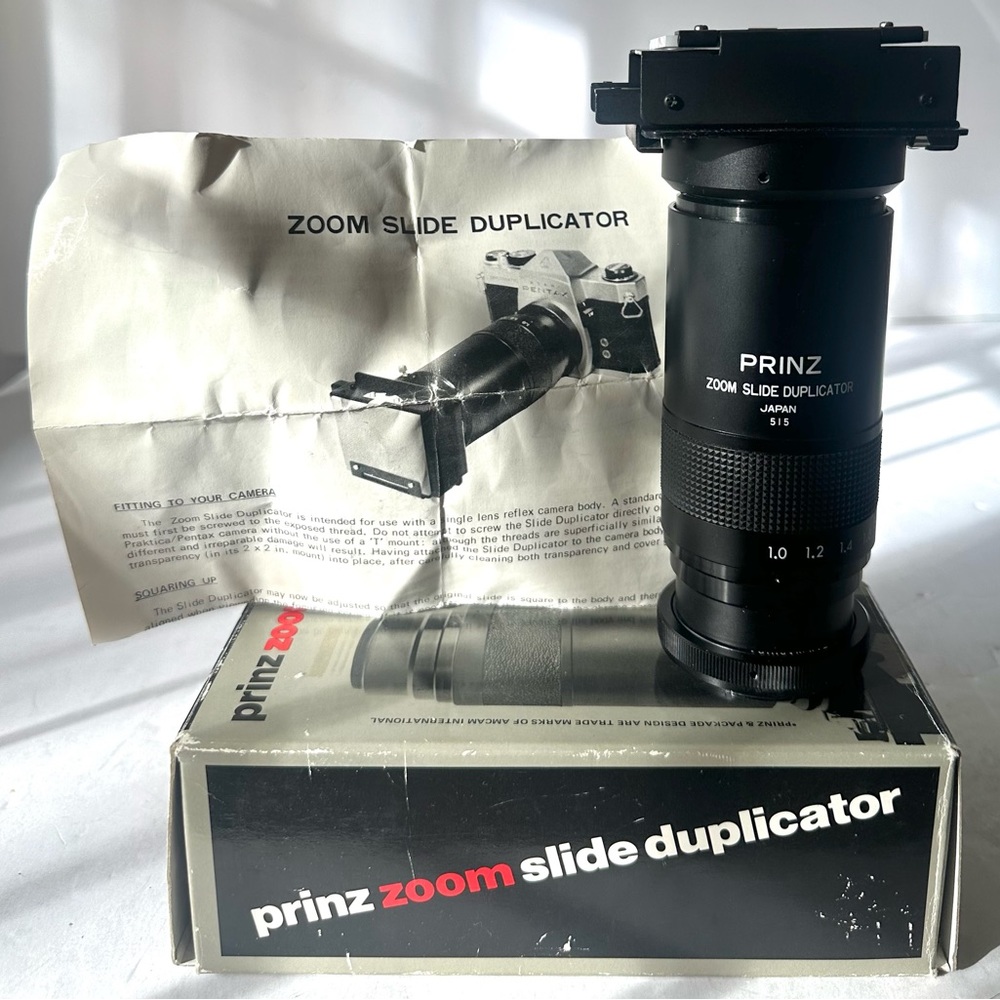 Prinz Zoom Slide Duplicator 1x-2x Japan 515 Film Photo Camera T-Mount